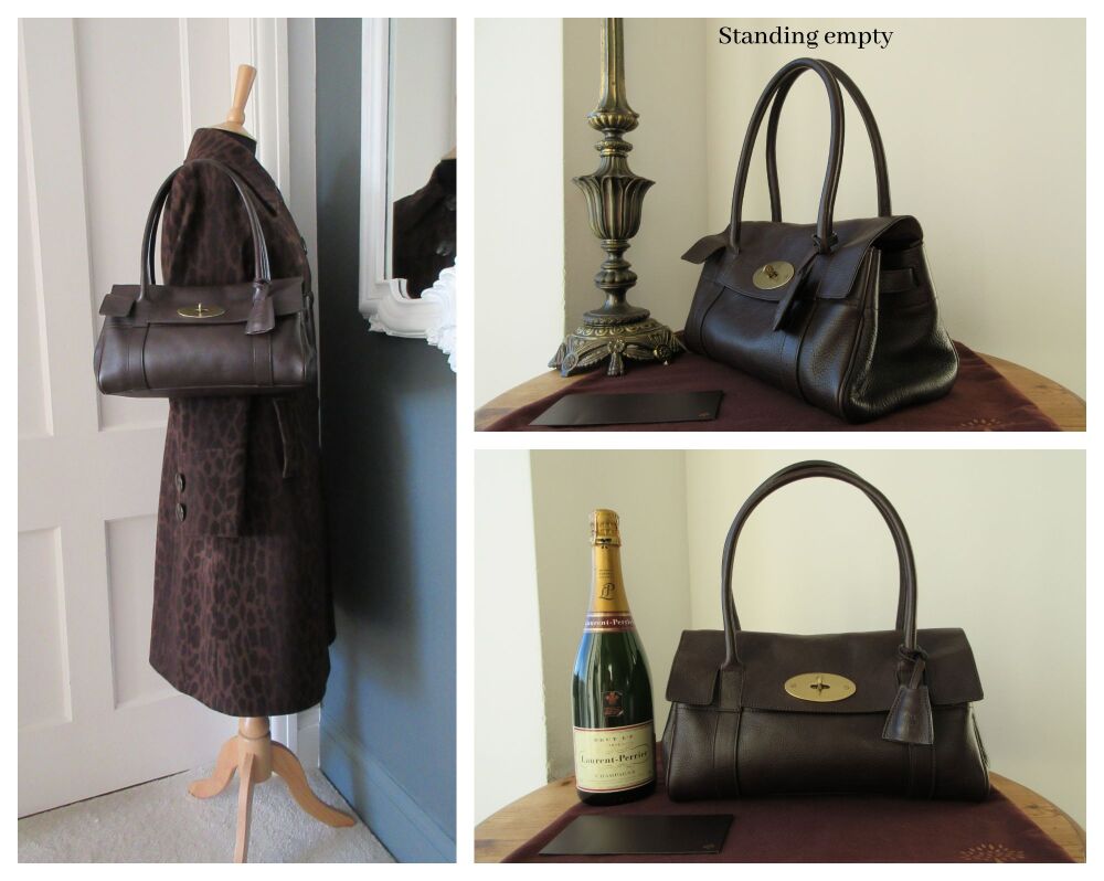 Mulberry East West Bayswater in Chocolate Natural Vegetable Tanned Leather