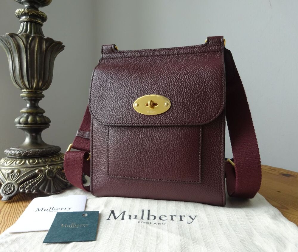 Mulberry Small Antony in Oxblood Small Classic Grain - New