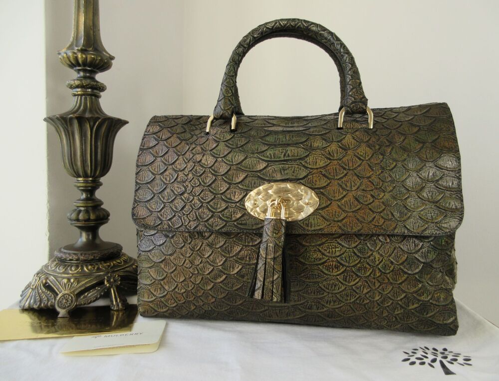 Mulberry Del Rey in Metallic Mermaid Iridescent Snake Print