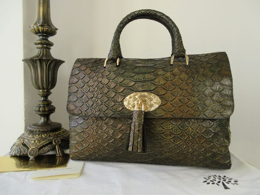 Mulberry Del Rey in Metallic Mermaid Iridescent Snake Print