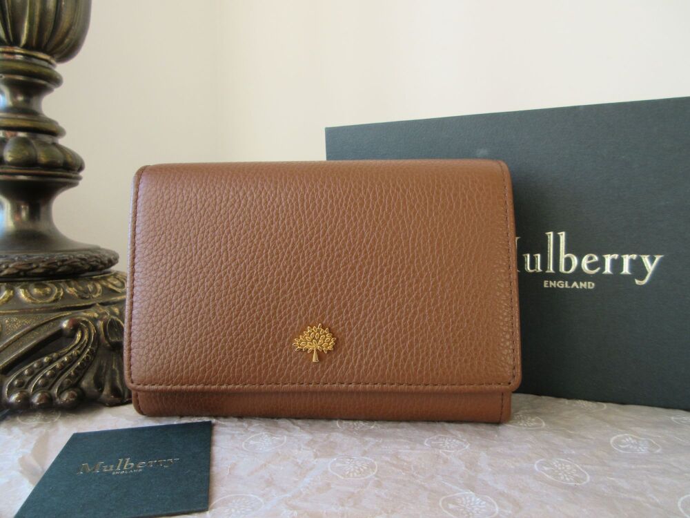 Mulberry Tree French Purse Wallet in Oak Small Classic Grain