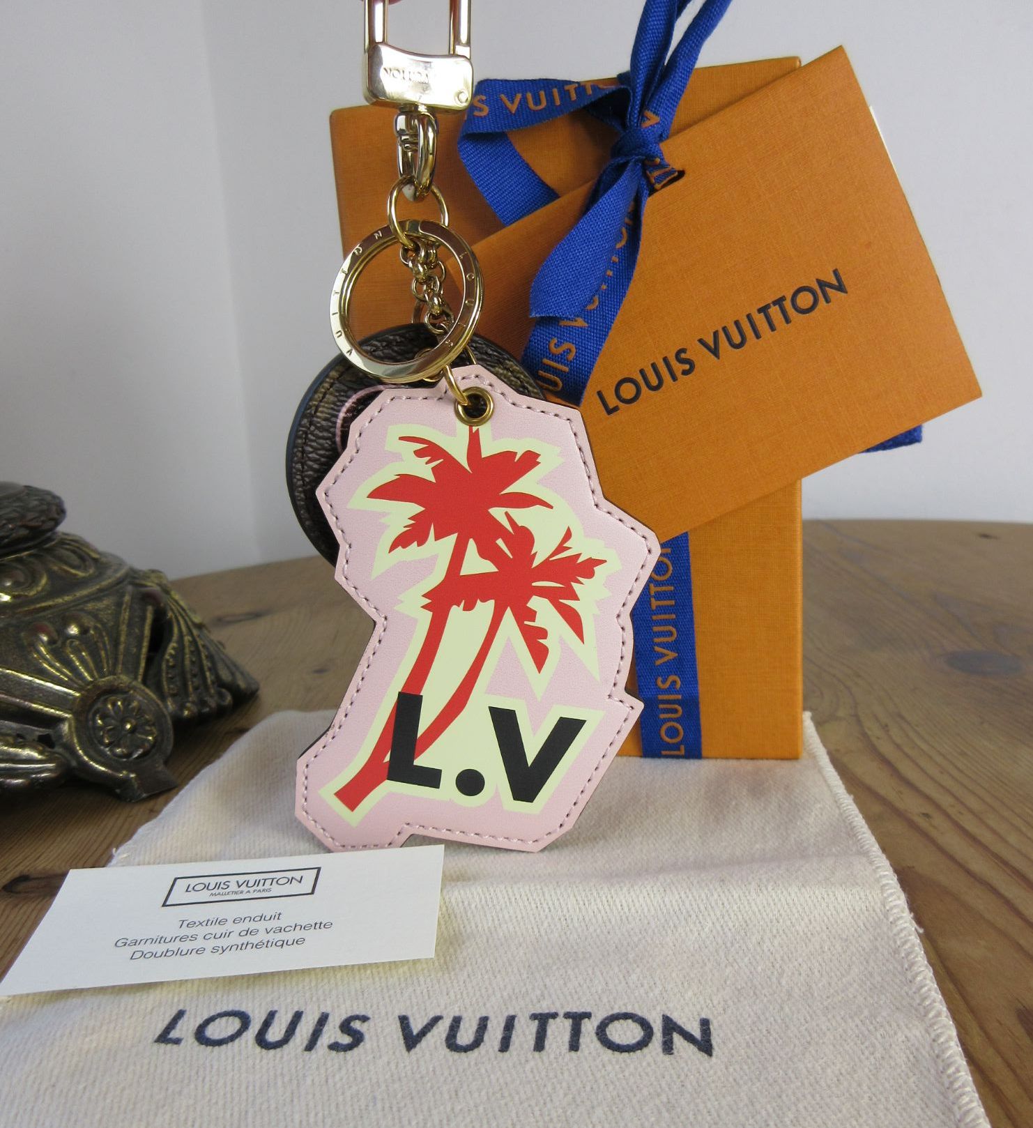 Louis Vuitton World Tour Palm Tree Bag Charm Key Holder