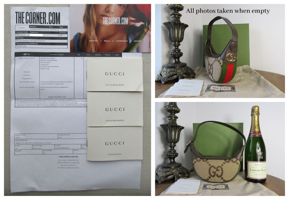 Gucci Mini Ophidia in Jumbo GG Canvas - As New*