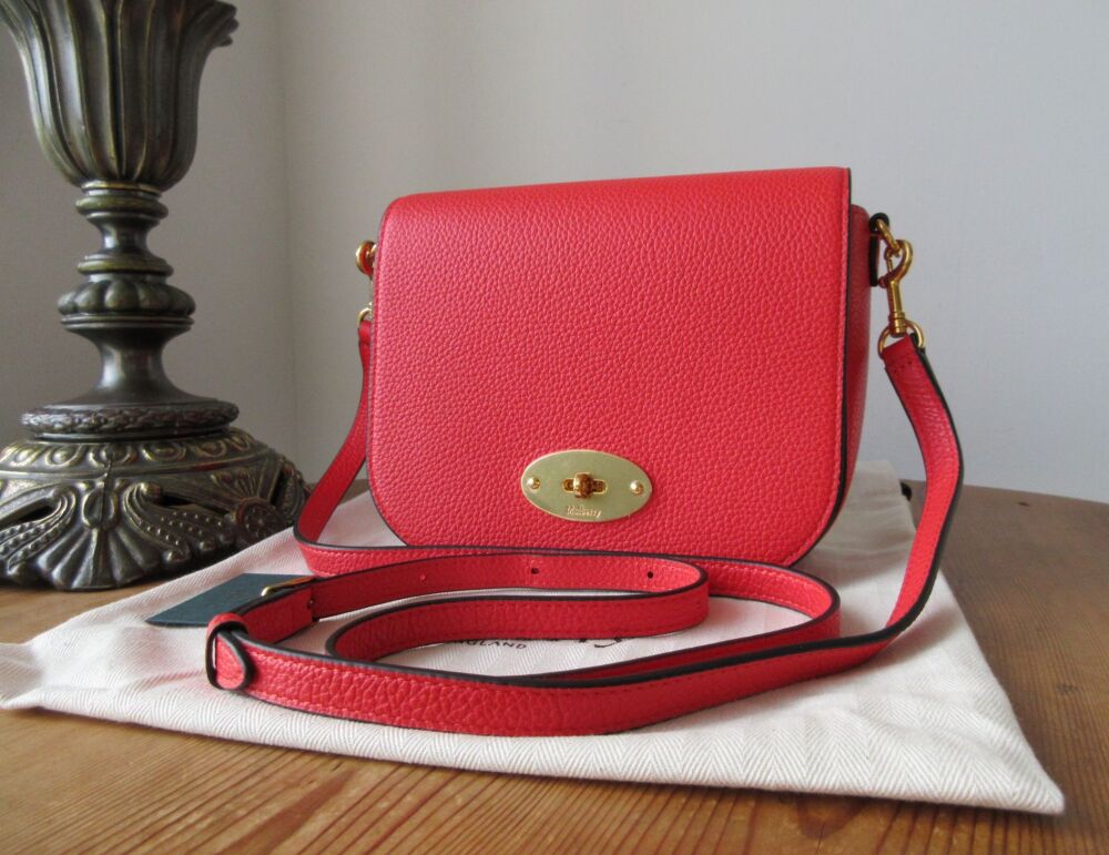 Mulberry Small Darley Satchel in Lipstick Red Small Classic Grain