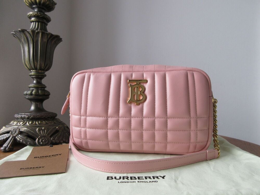 Burberry Lola Small Camera Bag in Dusty Pink Quilted Lambskin