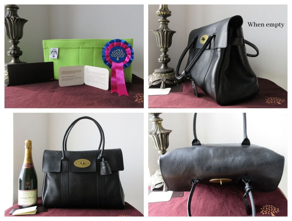 Mulberry Classic Heritage Bayswater in Black Natural Vegetable Tanned Leather