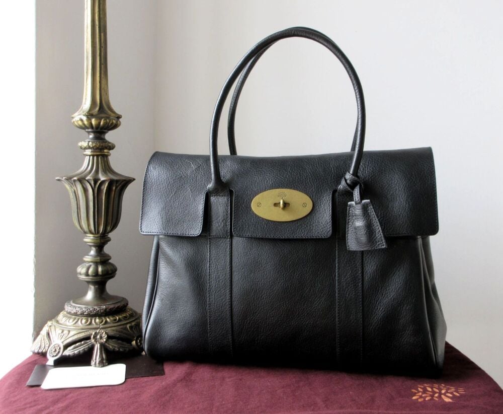 Mulberry Classic Heritage Bayswater in Black Natural Vegetable Tanned Leather