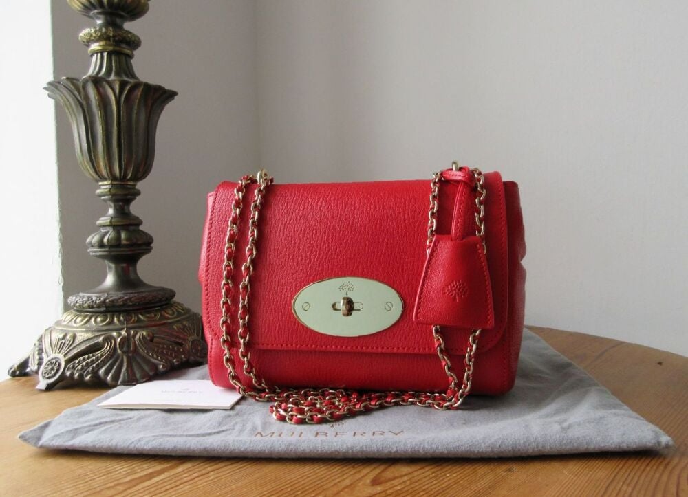 Mulberry Classic Regular Lily in Bright Red Shiny Goat Leather