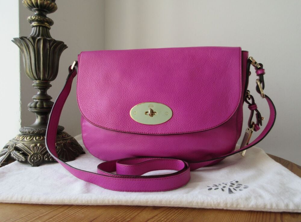 Mulberry Postmans Lock Messenger Satchel in Foxglove Pink Soft Matte Leather