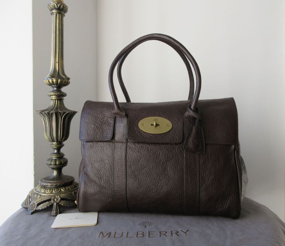 Mulberry Classic Heritage Bayswater in Chocolate Natural Vegetable Tanned Leather