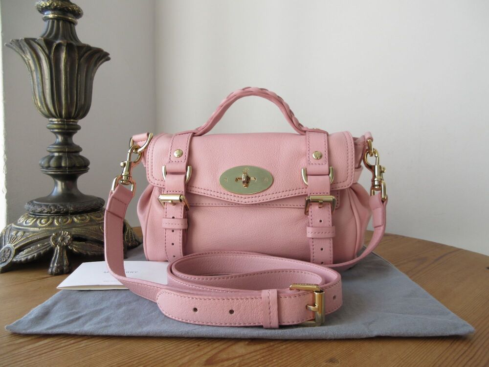 Mulberry Classic Mini Alexa in Rose Pink Small Grain Calf Nappa
