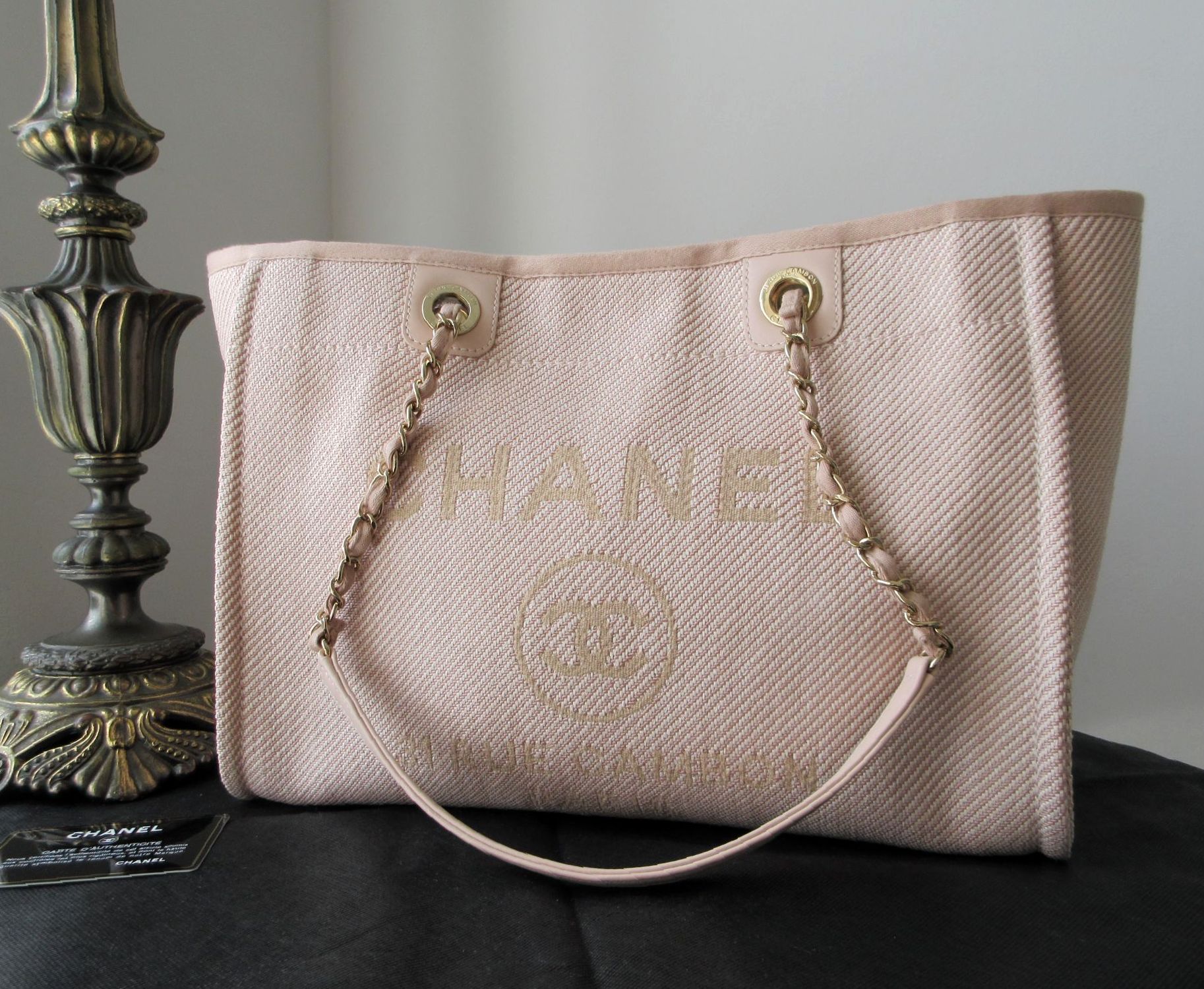 Chanel Deauville Shoulder Tote in Powder Pink