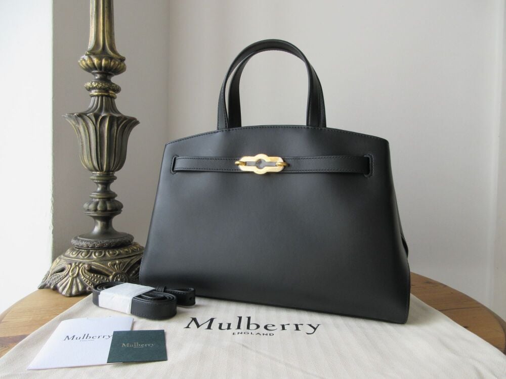 Mulberry Pimlico Small Tote in Black High Gloss Leather - New*