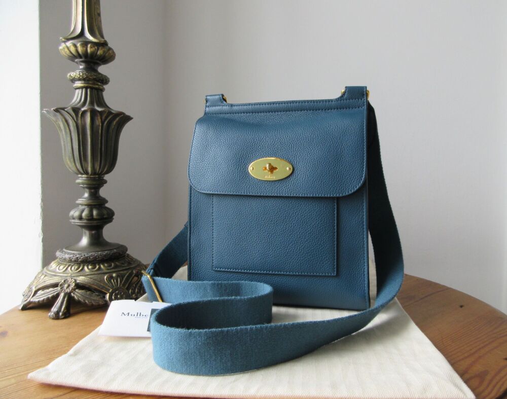 Mulberry Antony in Deep Sea Small Classic Grain Leather