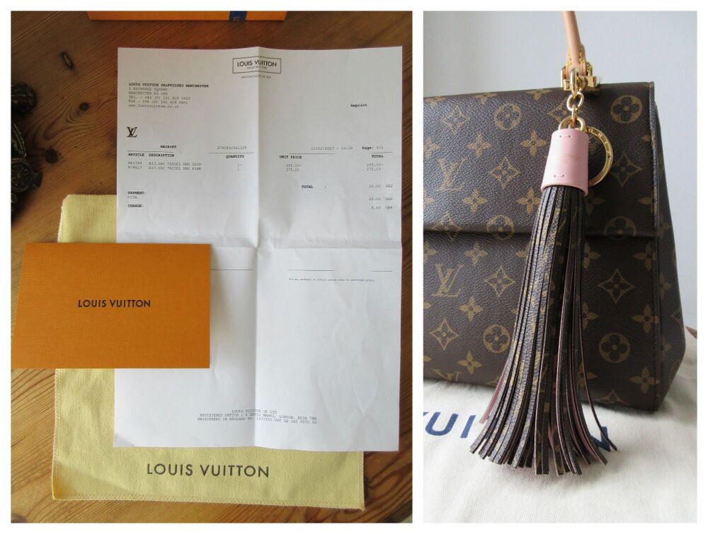 Louis Vuitton Tassle Bag Charm Tassle in Monogram Pink
