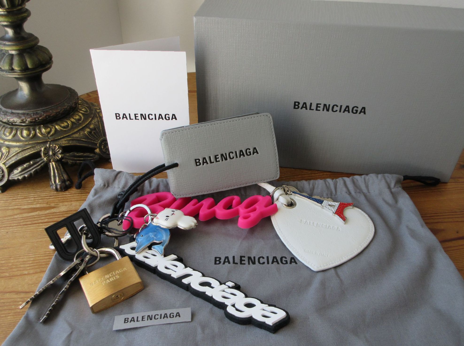 Balenciaga Turner Bag Charm Key Chain Multicoloured New