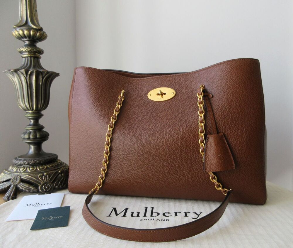 Mulberry Lily Chain Tote in Oak Two-Tone Classic Grain