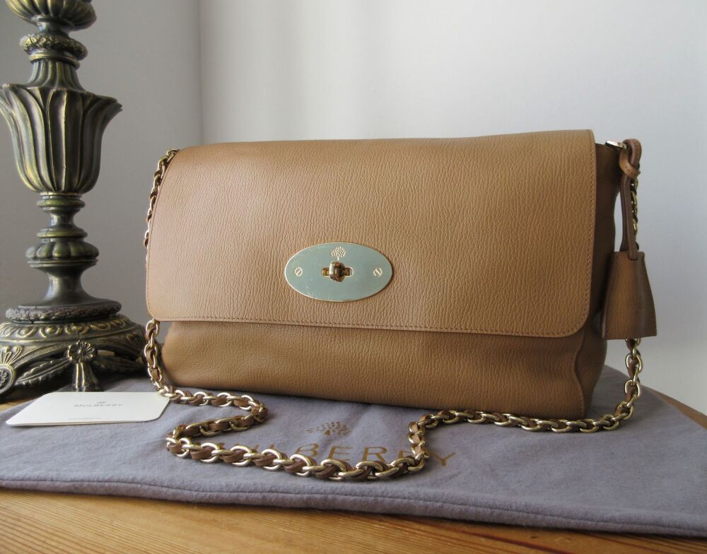 Mulberry Large Lily in Deer Brown Grainy Print Leather