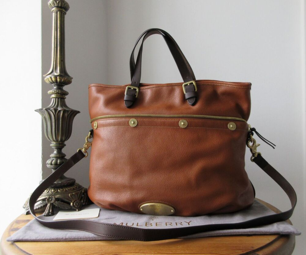 Mulberry Mitzy Convertible Tote in Oak Pebbled Leather