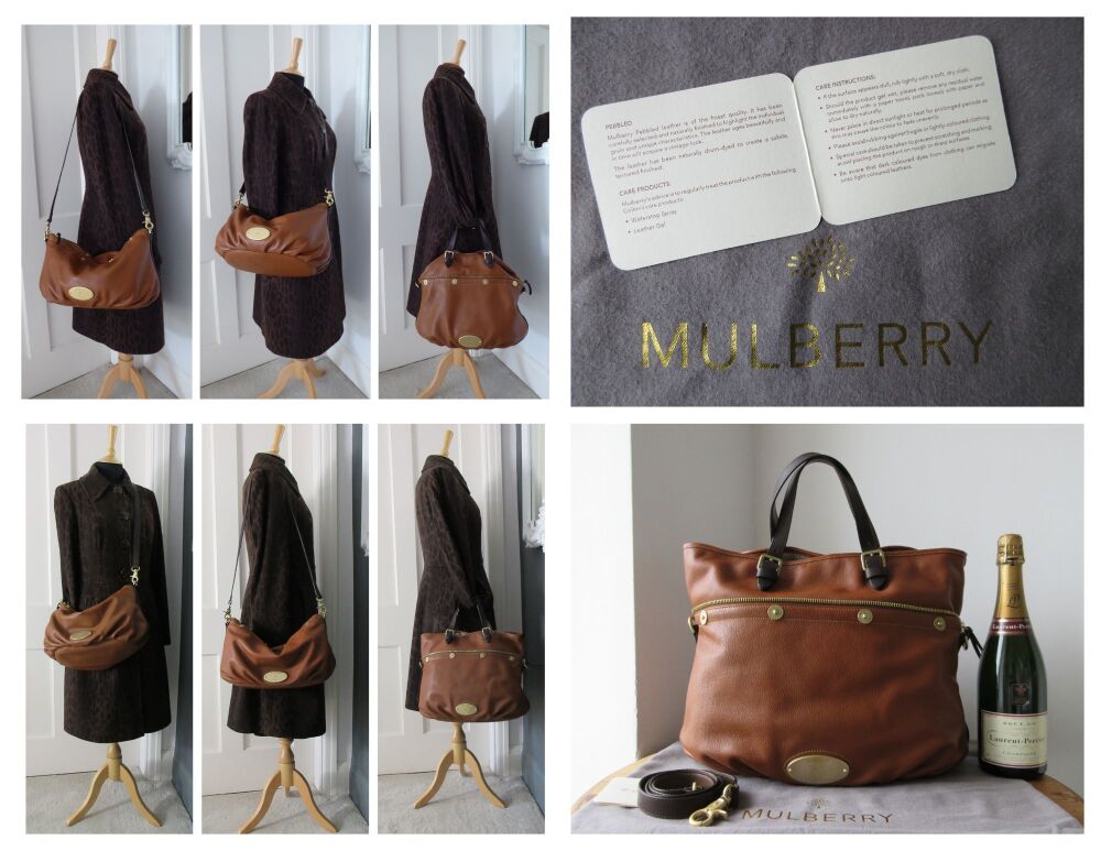 Mulberry Mitzy Convertible Tote in Oak Pebbled Leather - New*