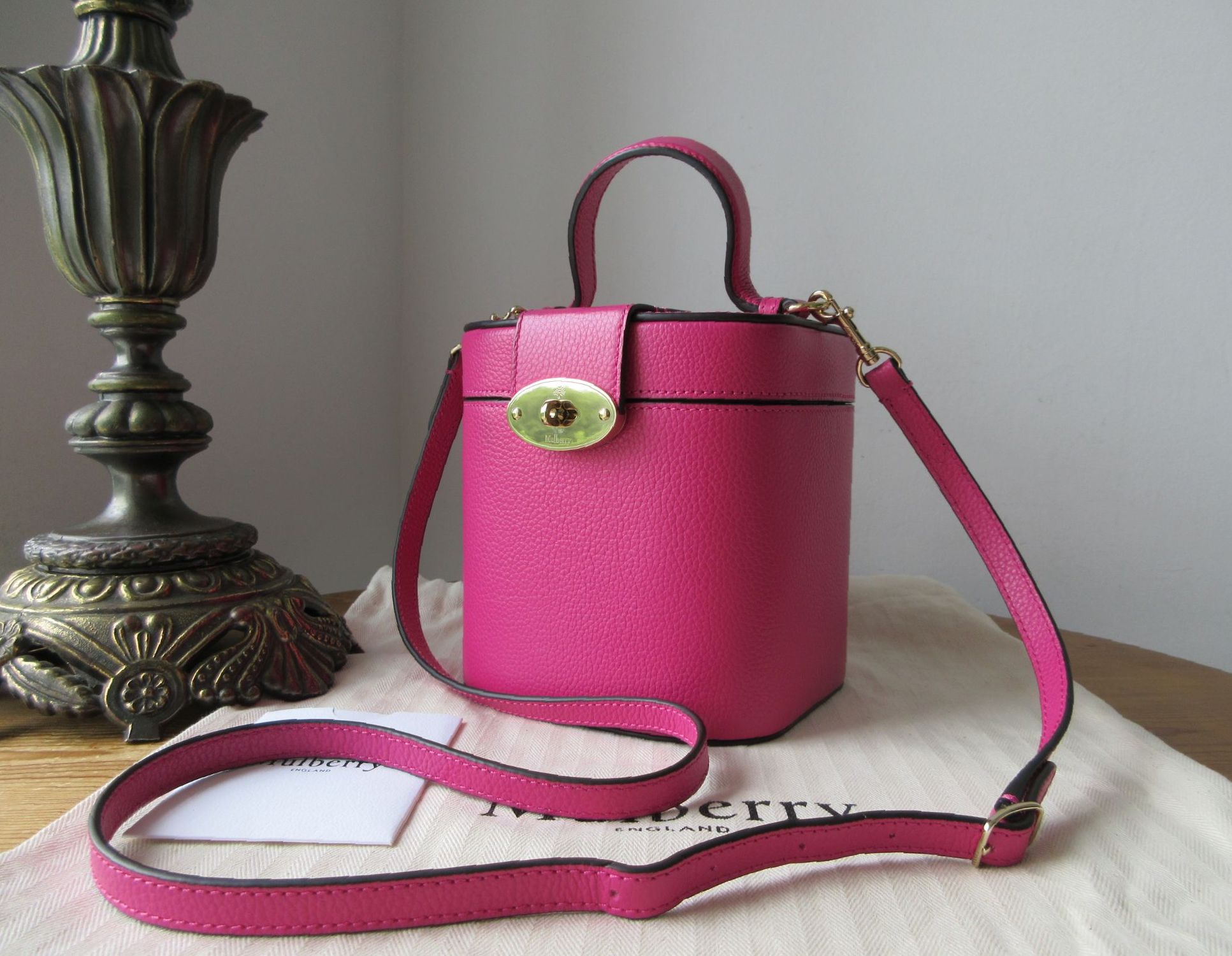Mulberry Vanity Case in Mulberry Pink Small Classic Grain