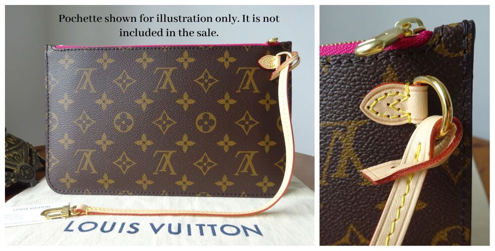 Louis Vuitton Short Calfskin Vachette Strap Wristlet from Pochette Accessoires - New
