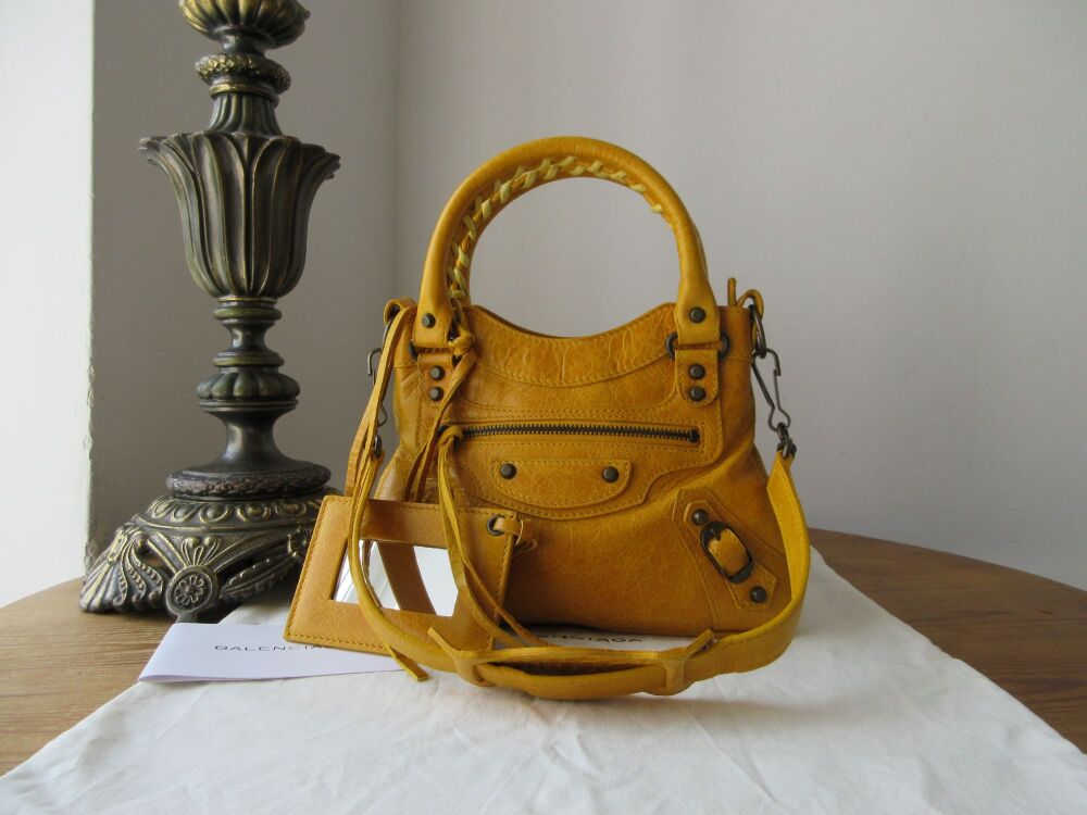 Balenciaga Sac Classique Mini First in Marigold Chevre