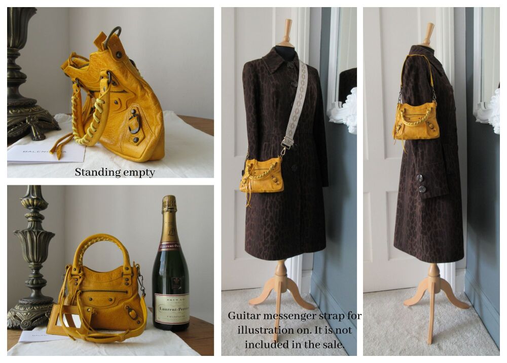 Balenciaga Sac Classique Mini First in Marigold Chevre