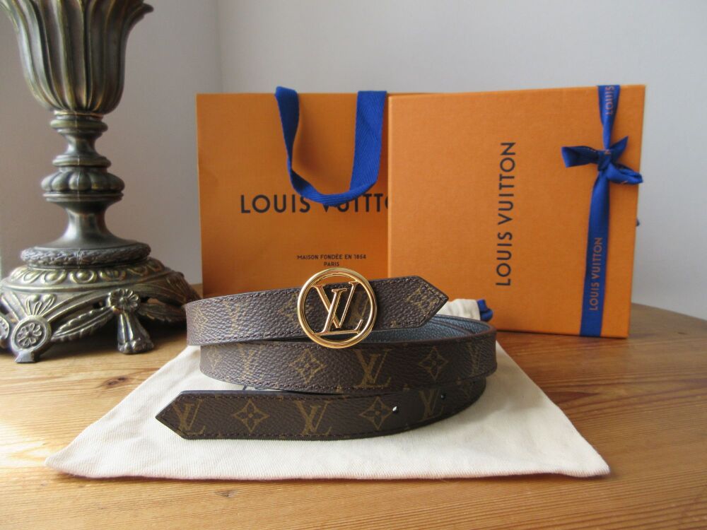 Louis Vuitton LV Circle 20MM Reversible Belt in Monogram Noir