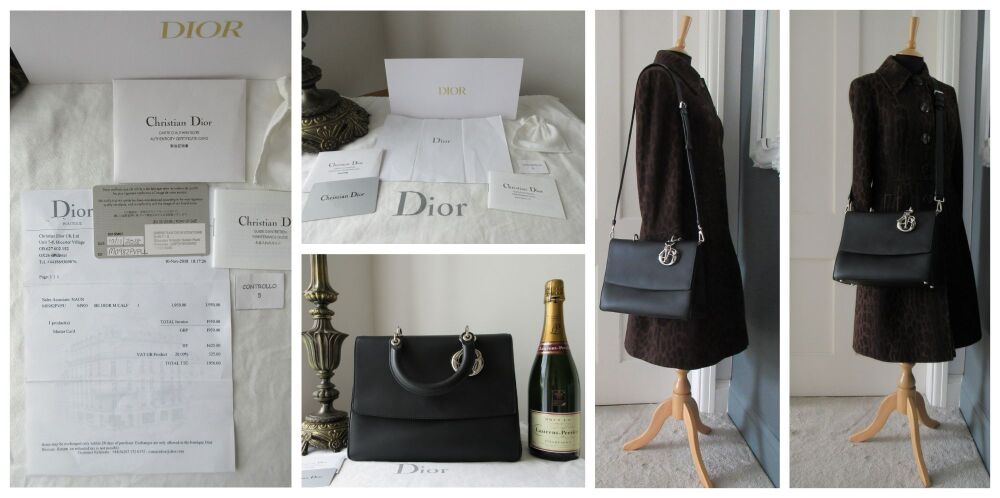 Christian Dior Be M in Bicolore Taurillon Noir Rose Poudre