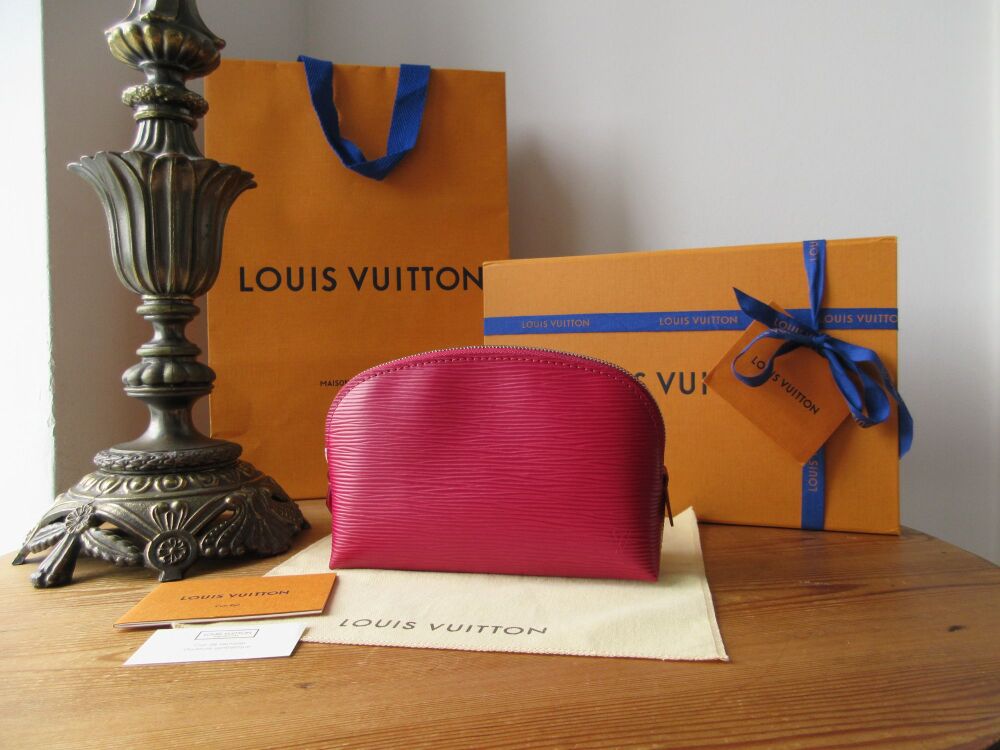 Louis Vuitton Cosmetic Zip Pouch PM in Epi Fuchsia - New