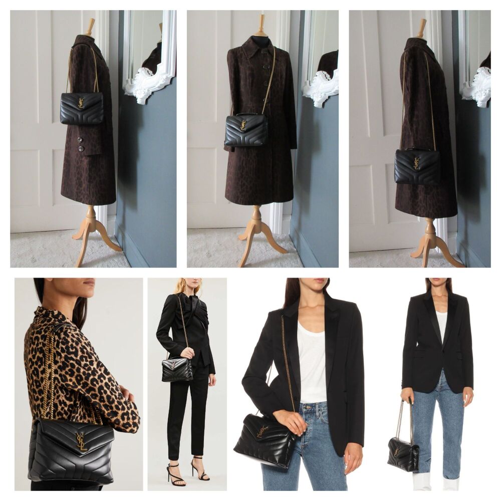 Saint Laurent YSL Monogram Small Loulou in Black Y Quilted Calfskin Matelasse