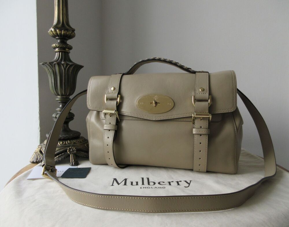 Mulberry Classic Alexa Satchel in Dune Smooth Calf New