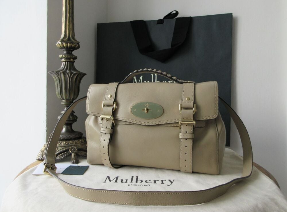 Mulberry Classic Regular Alexa Satchel in Dune Smooth Calf Leather - New*