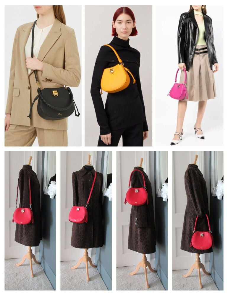 Mulberry Mini Iris Hobo in Lancaster Red Heavy Grain Leather