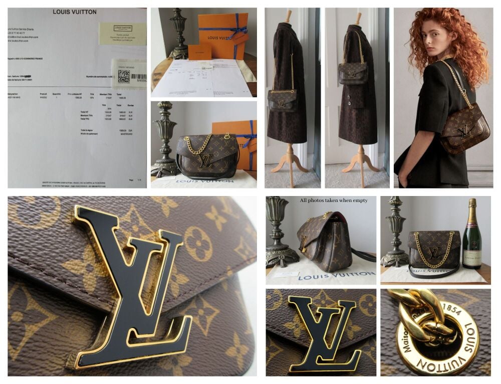 Louis Vuitton Passy Chain Shoulder Bag in Monogram Noir