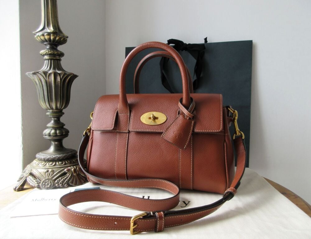 Mulberry Small Bayswater Satchel in Oak Natural Vegetable Tanned Leather - As New
