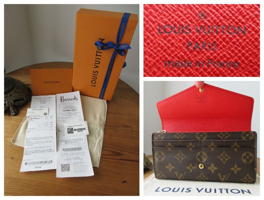Louis Vuitton Sarah Continental Wallet in Monogram Coquelicot