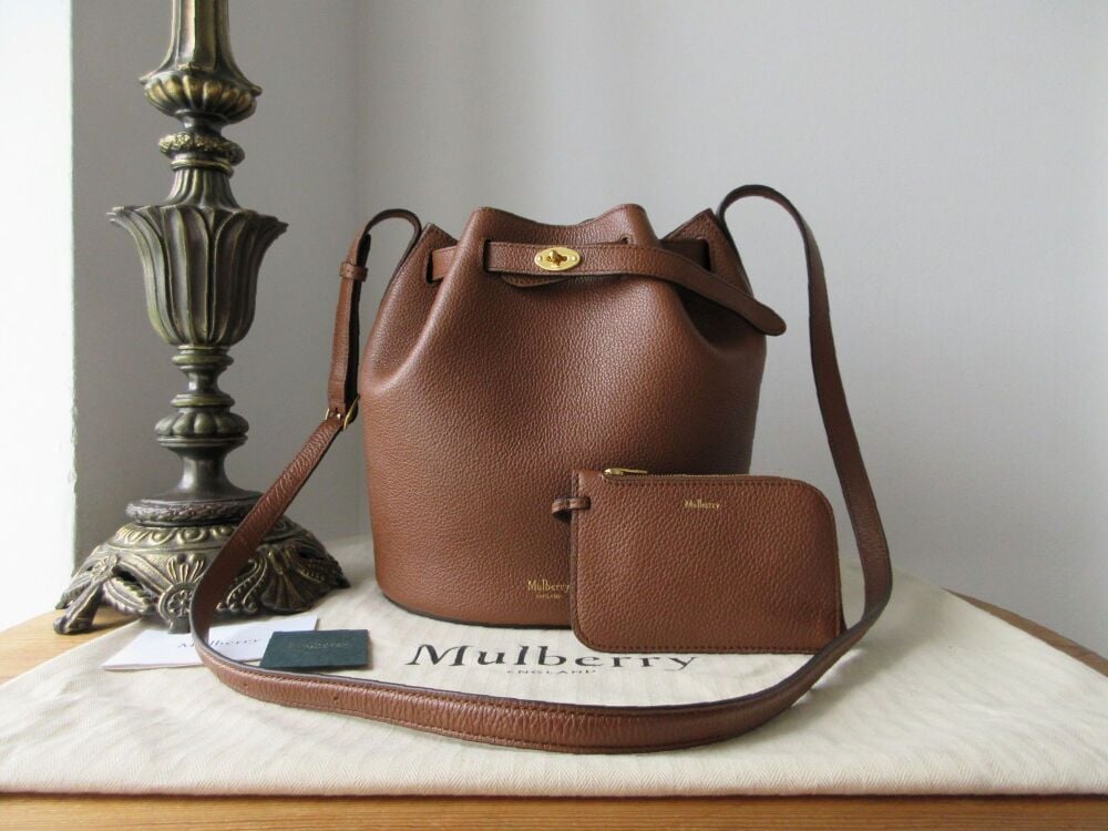 Mulberry Abbey Bucket Bag in Oak Classic Grain Leather