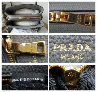 Prada Soft Double Bag in Marmo Grey Vitello Daino New