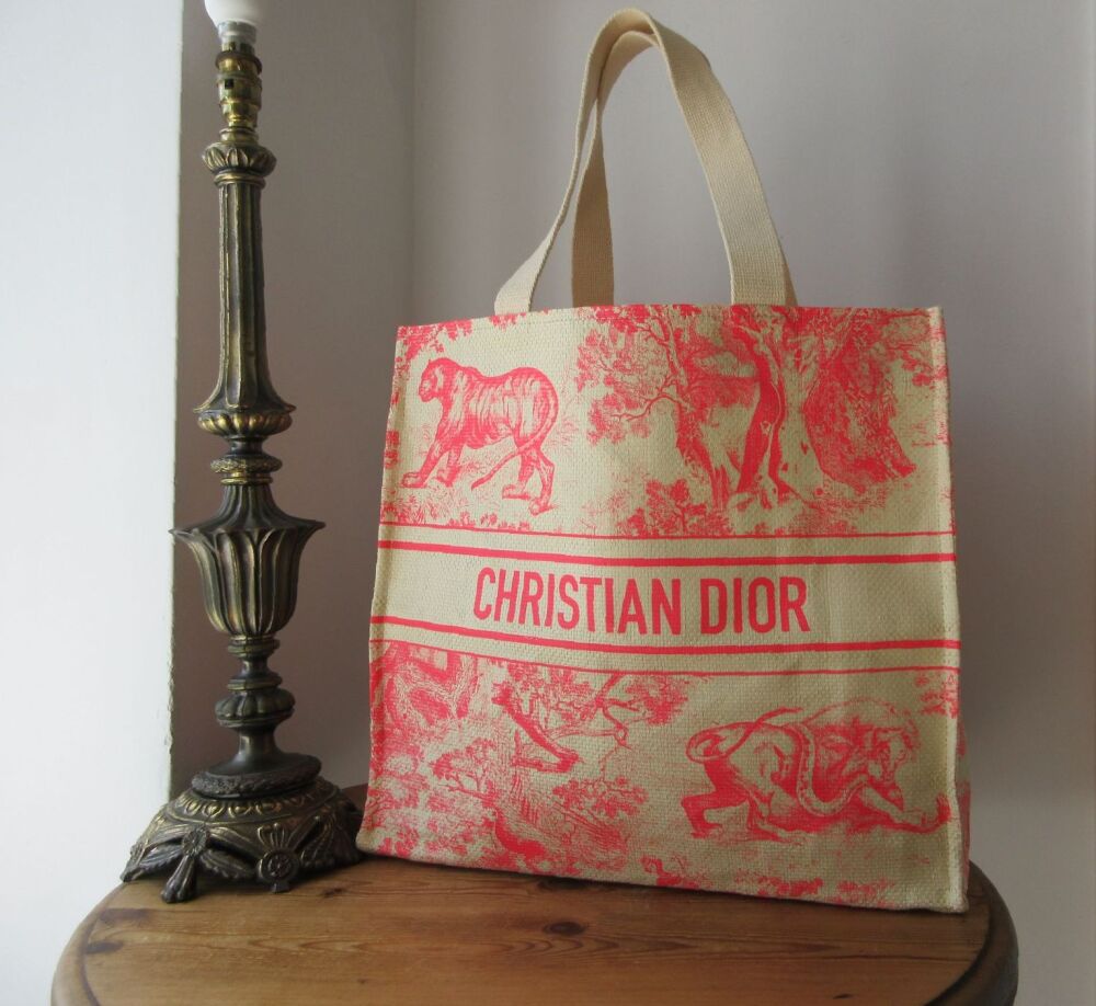 Christian Dior VIP Dioriviera Large Straw Book Tote New