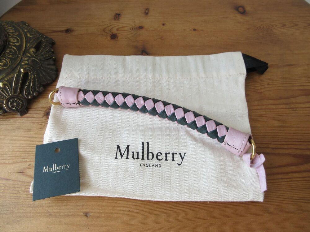 Mulberry Iris Braided Top Handle in Powder Pink &amp; Mulberry Green