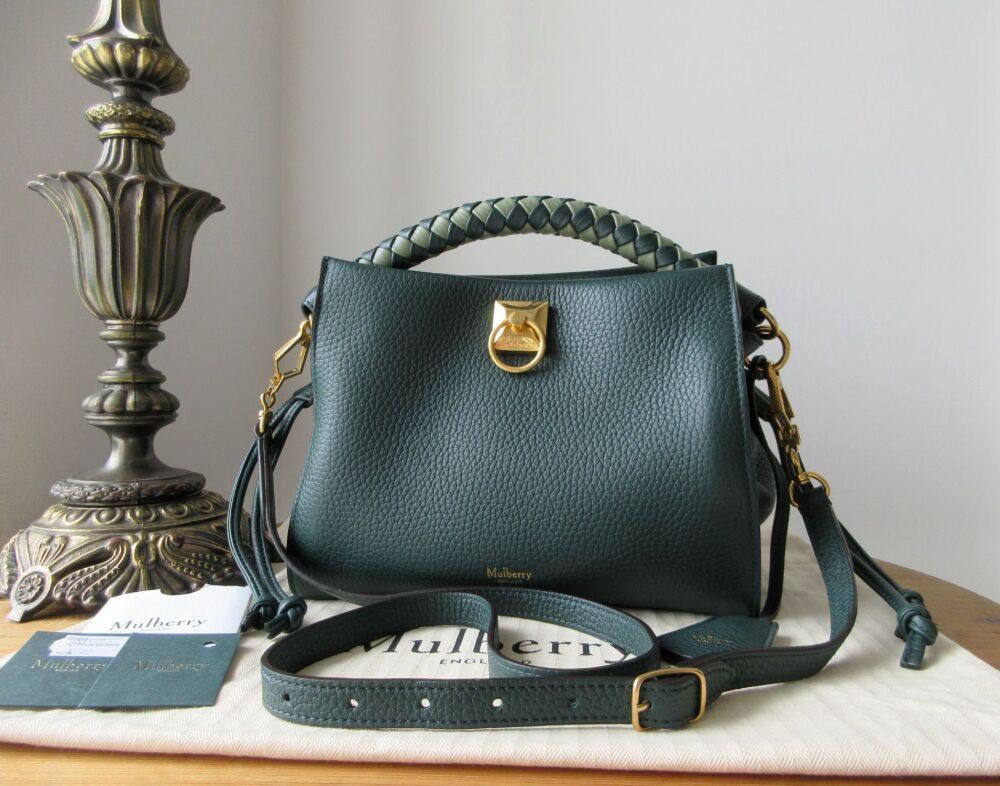 Mulberry Small Iris in Mulberry Green Heavy Grain with Mulberry Green &amp; Cam