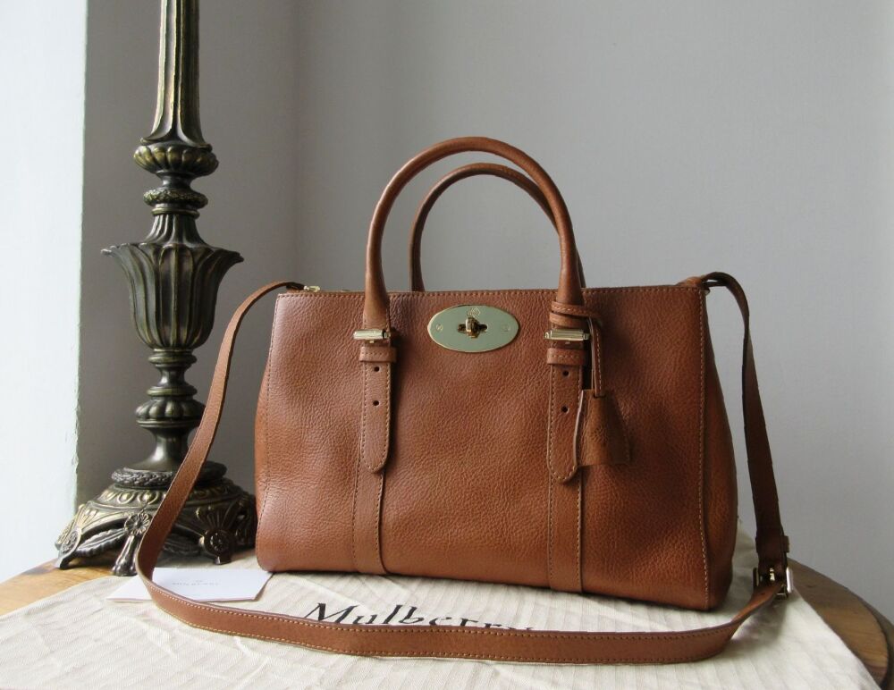 Mulberry Bayswater Small Double Zip Tote in Oak NVT