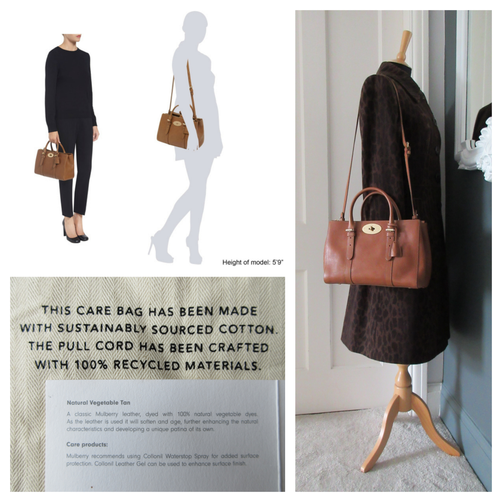 Mulberry Small Bayswater Double Zip Tote in Oak Natural Vegetable Tanned Leather