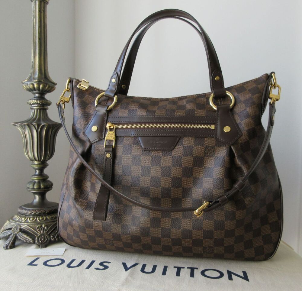 Louis Vuitton Evora MM Shoulder Hobo in Damier Ebene