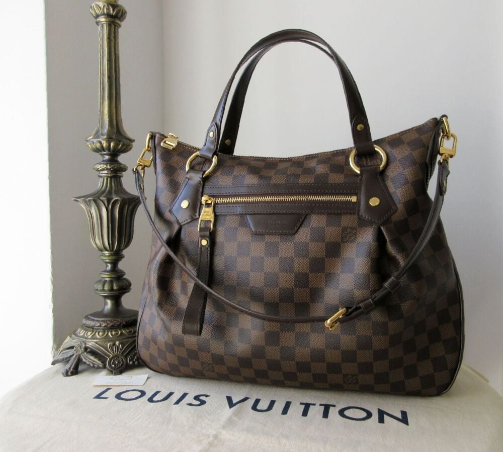 Louis Vuitton Evora MM Shoulder Hobo in Damier Ebene