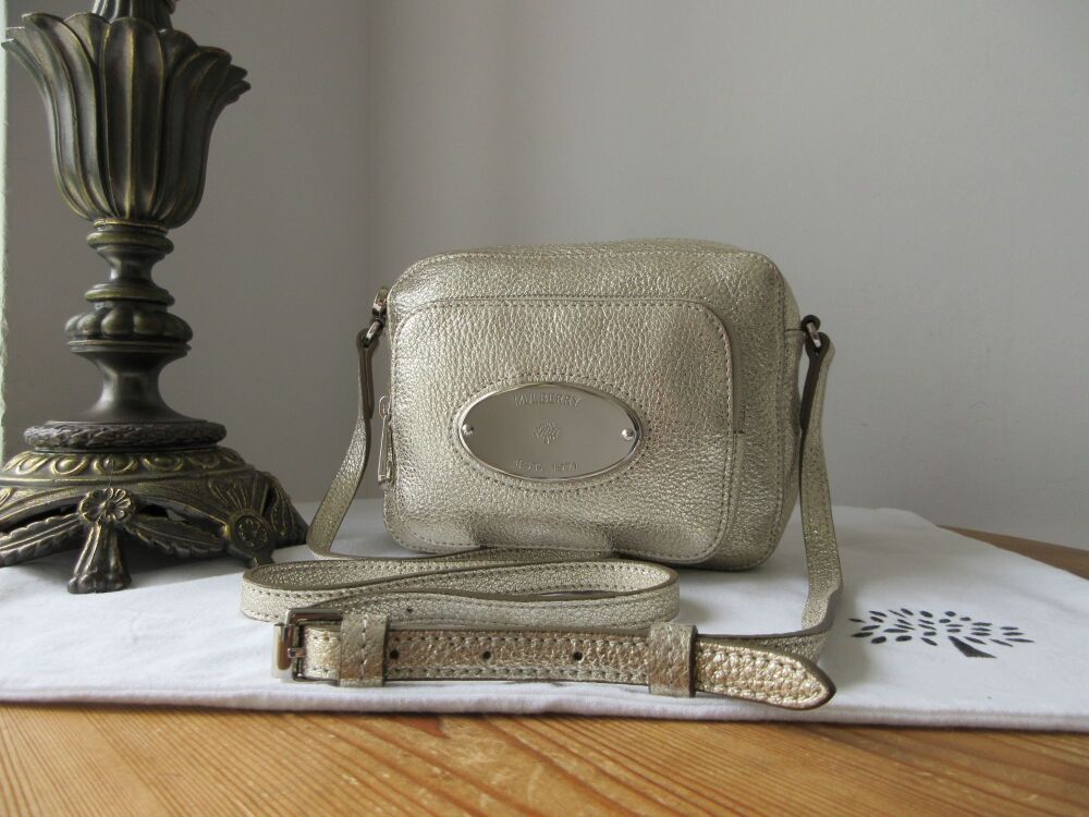 Mulberry Gracie Messenger Bag in Champagne Gold Metallic Leather - SOLD