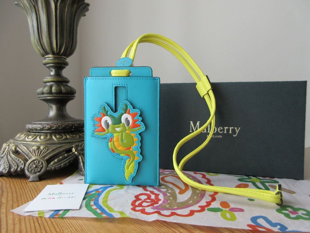 Mulberry x Mira Mikati CNY Dragon Card Holder Lanyard in Multi-colour Smoot