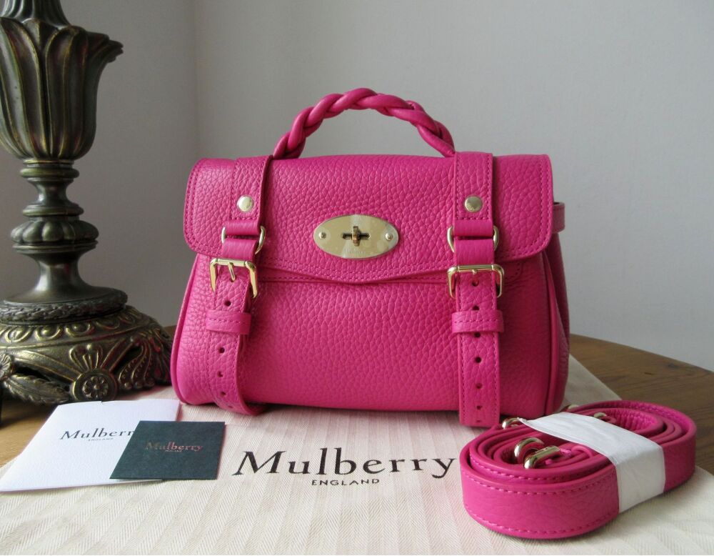 Mulberry Mini Alexa in Mulberry Pink Heavy Grain New